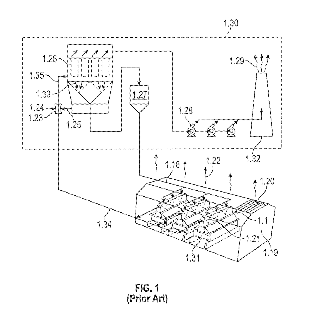 Integrated gas treatment