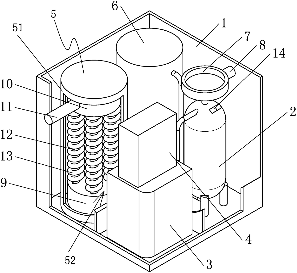 A harmless treatment device for petroleum microbial waste bacterial liquid