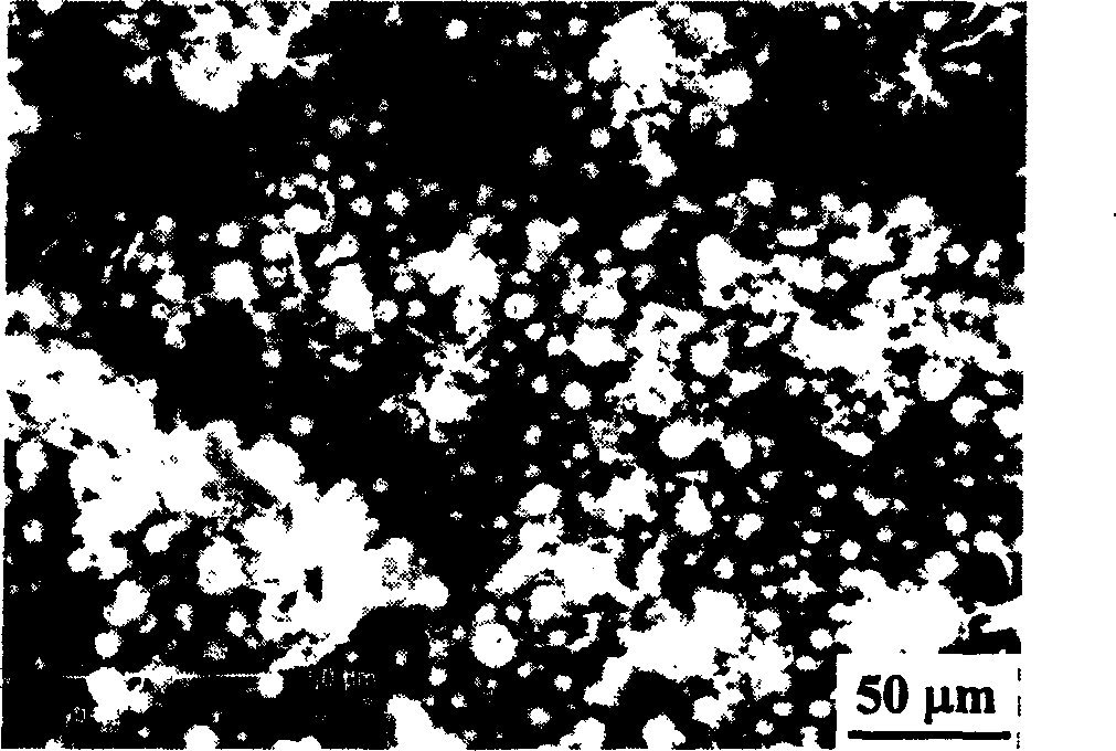 Preparation method for reinforced aluminum base composite material composed by in situ alpha-Al2O3 crystal whisker and TiC grain