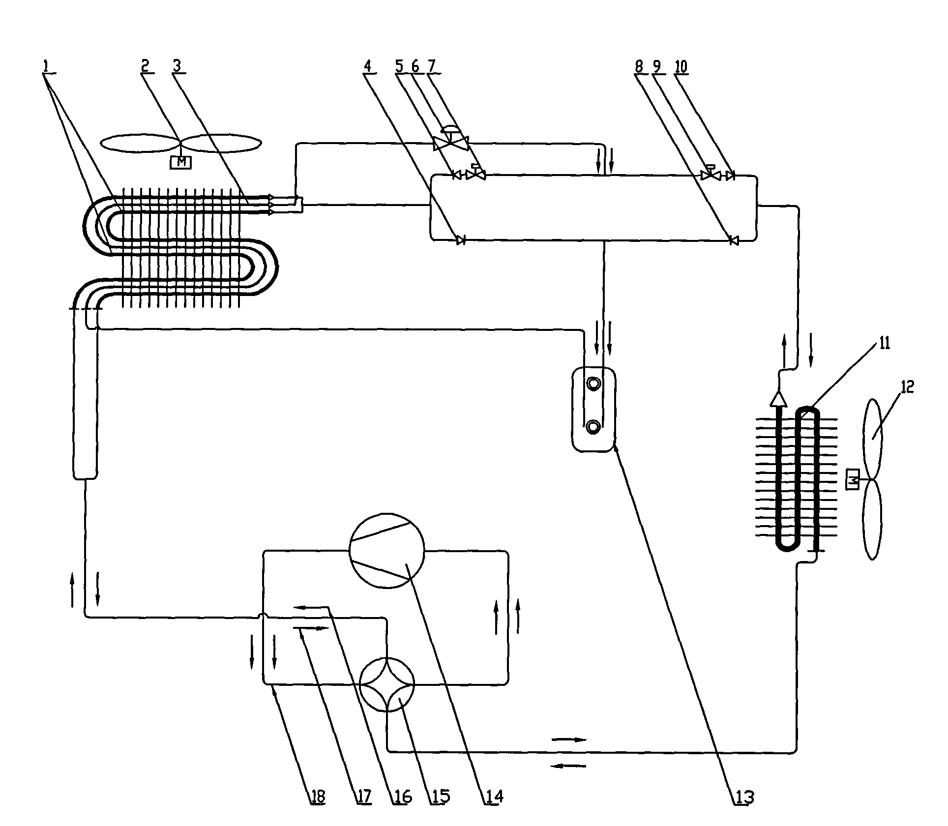 Big supercooling degree completely fresh air air processing machine set