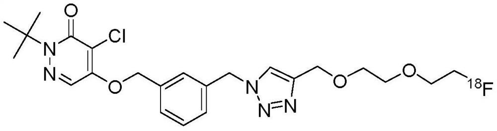 Preparation method and application of pyridazinone myocardial perfusion PET radiopharmaceutical