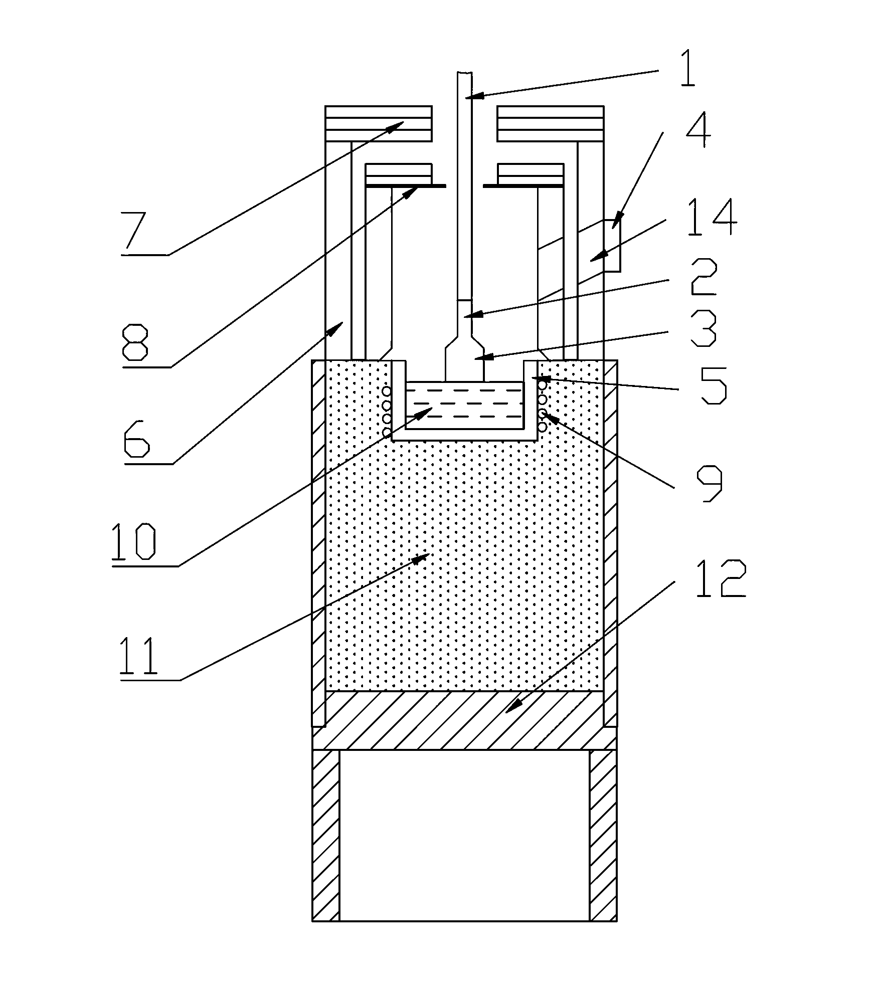 Growing equipment for growing YVO4 (Yttrium Vanadate) crystal with drawing method and growing method based on same