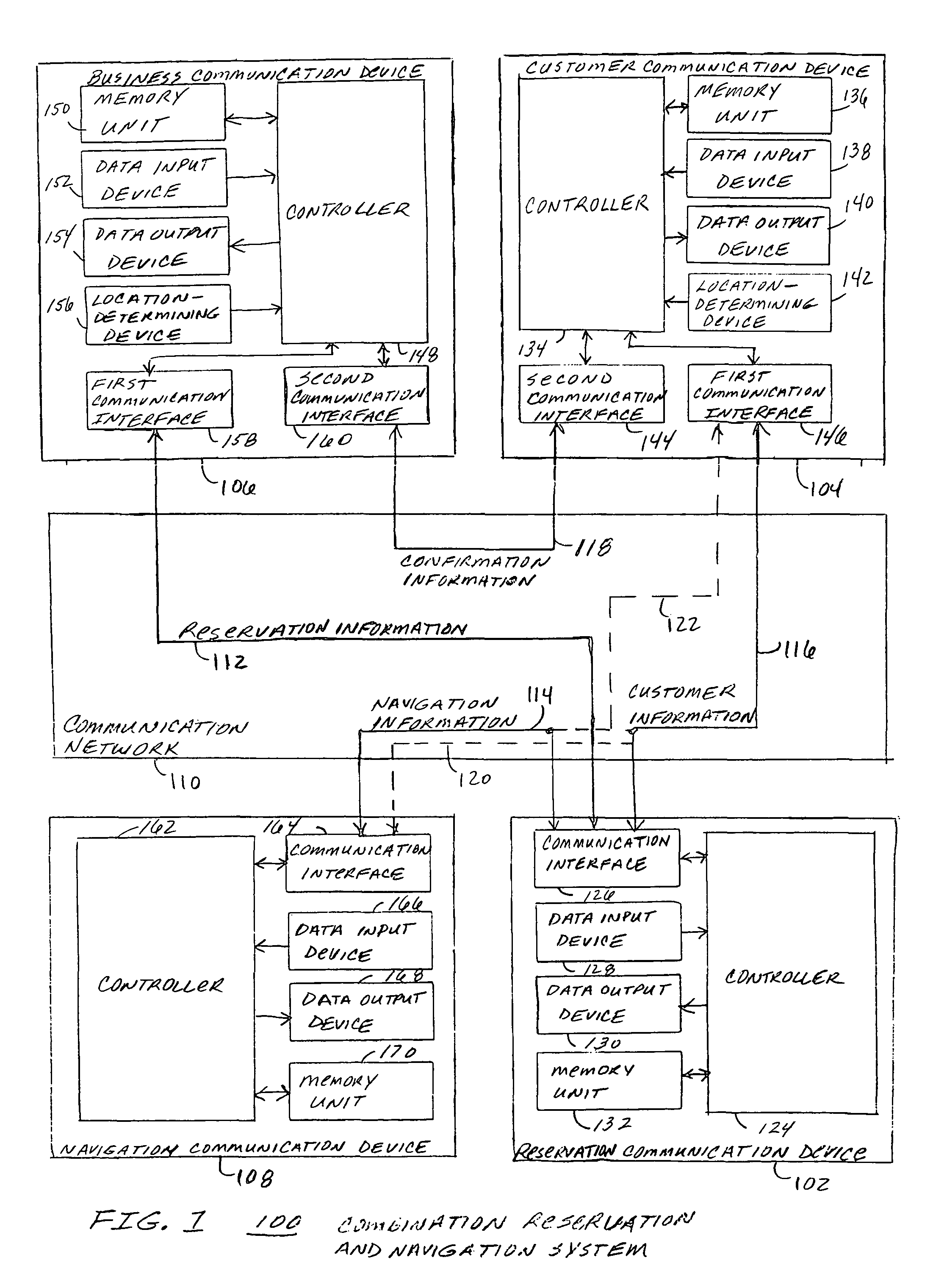 Combination reservation and navigation system and method