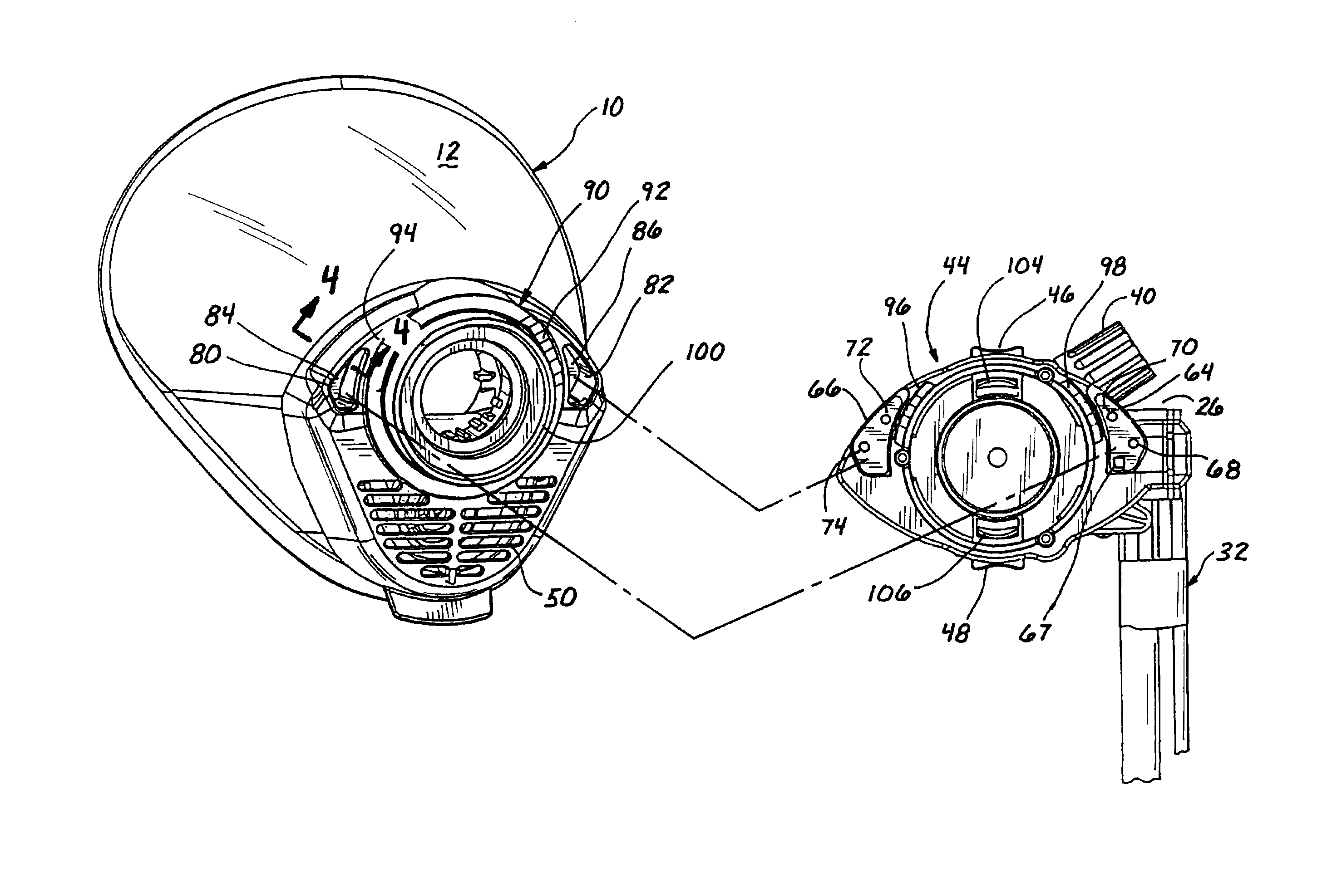 Logical display for a breathing apparatus mask