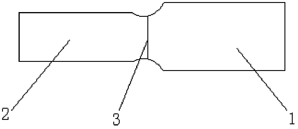 Plate connecting method for improving flying gauge change rolling stability