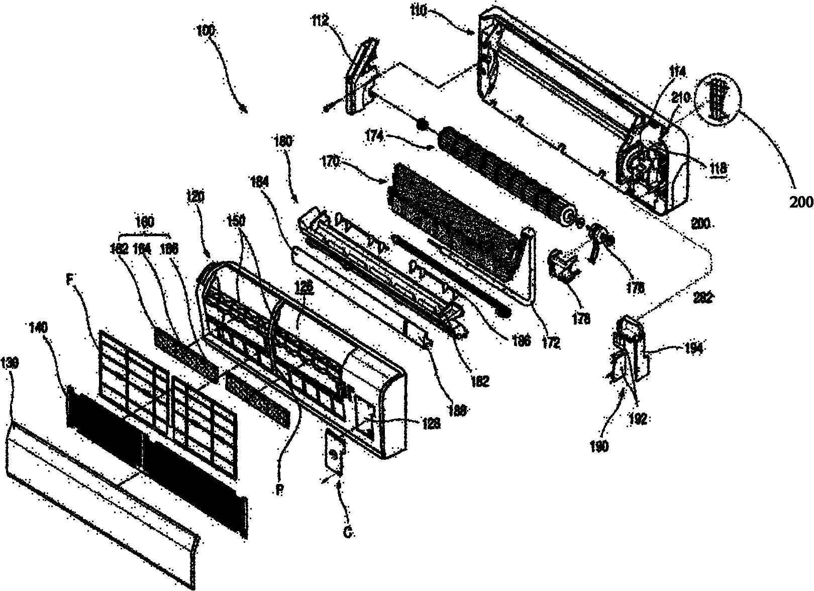 Split type air-conditioning indoor unit