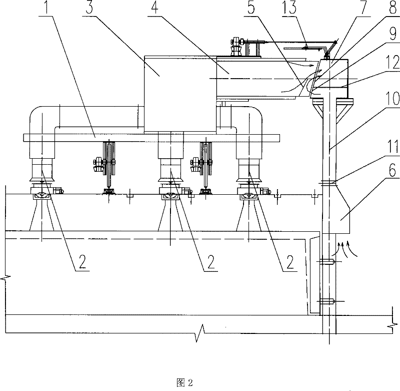 Tamping coke oven machine side furnace door and furnace top smoke catching method and device