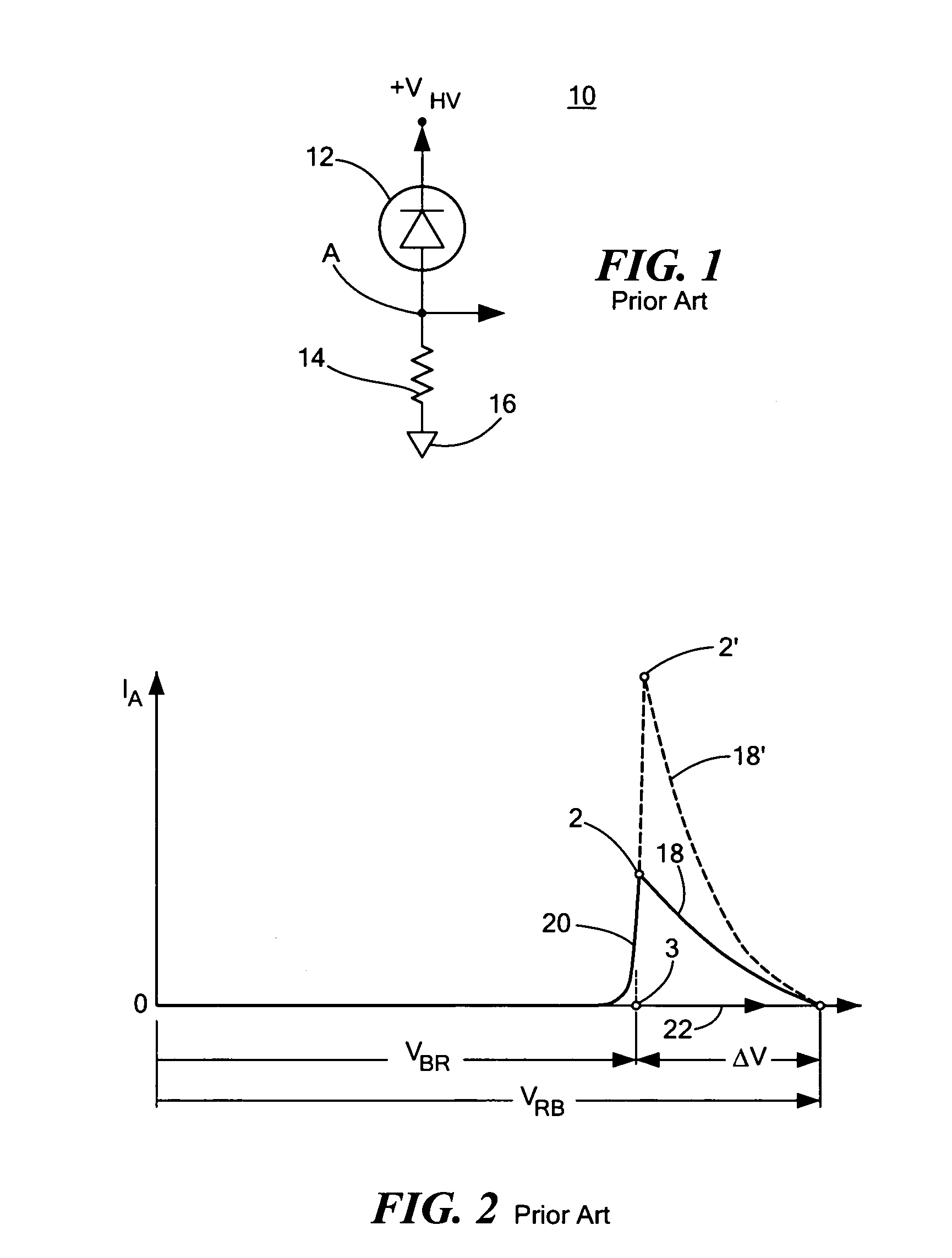 Double quench circuit for an avalanche current device