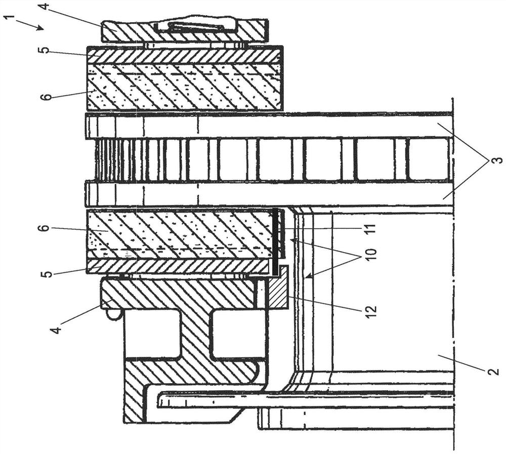 Measuring system and measuring method for determining wear of brake lining of friction brake