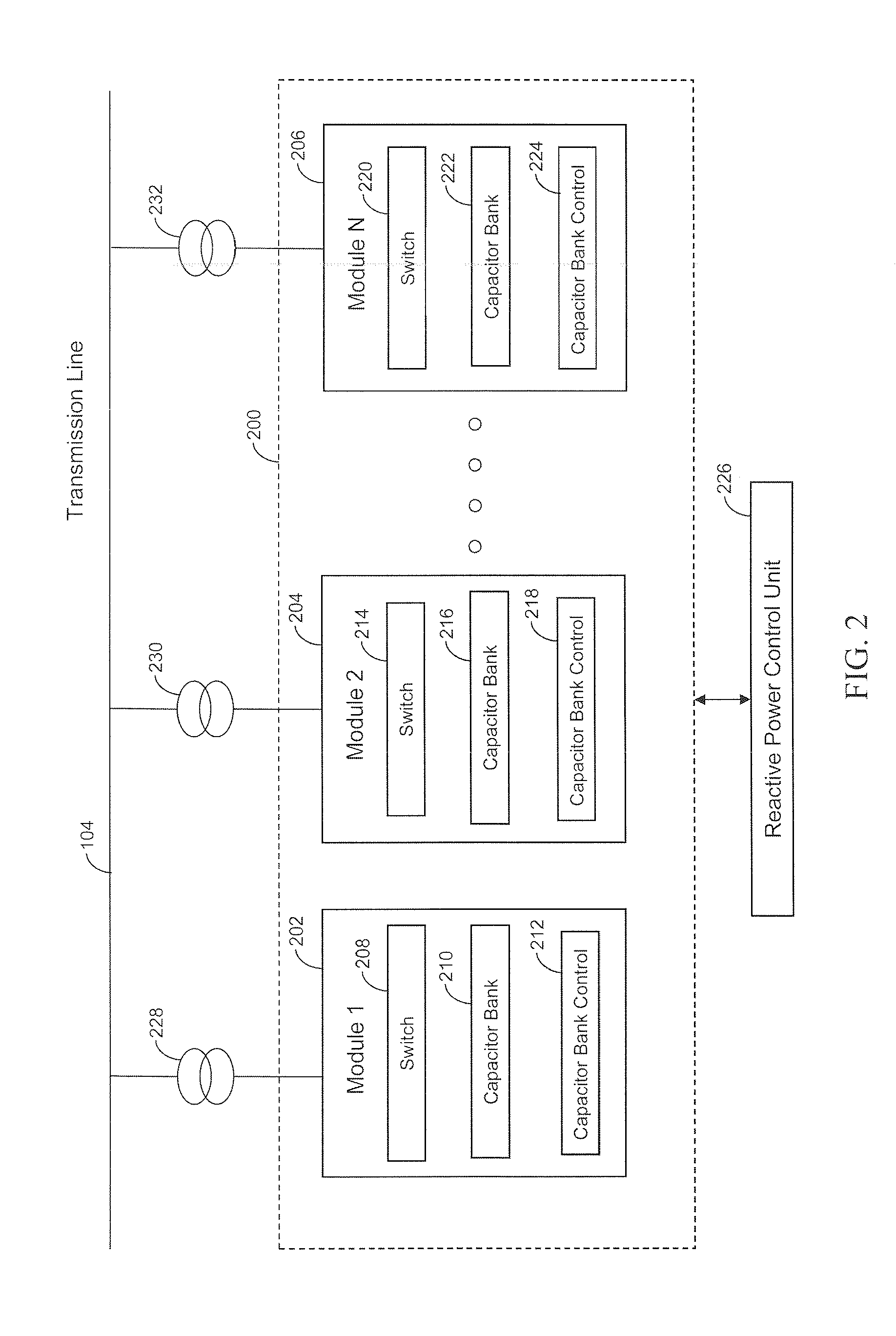 Reactive power compensation in electrical power system