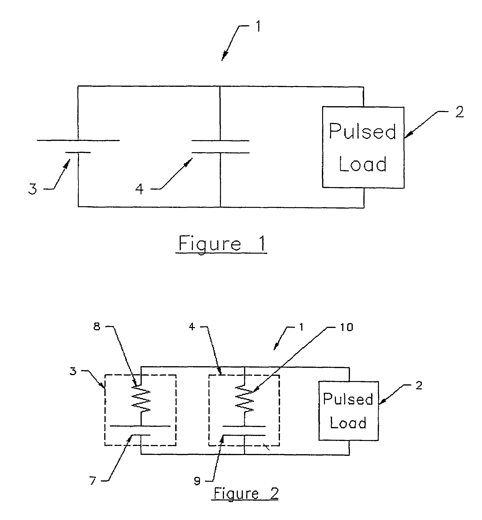 Power supply for a pulsed load