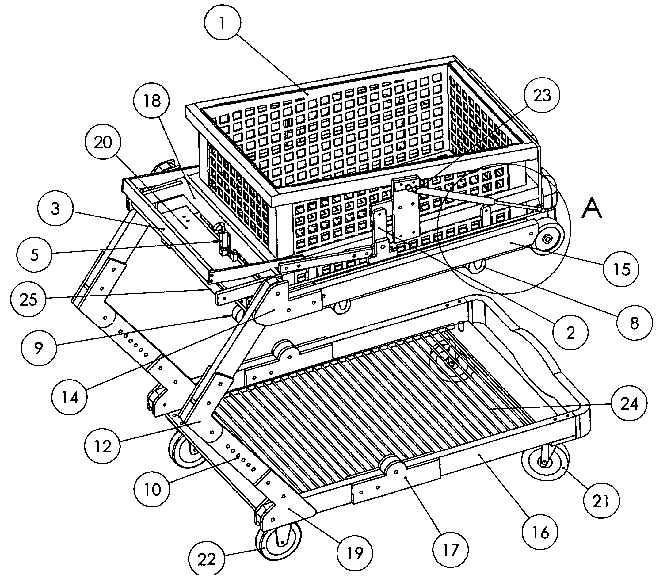 Transportable shopping cart