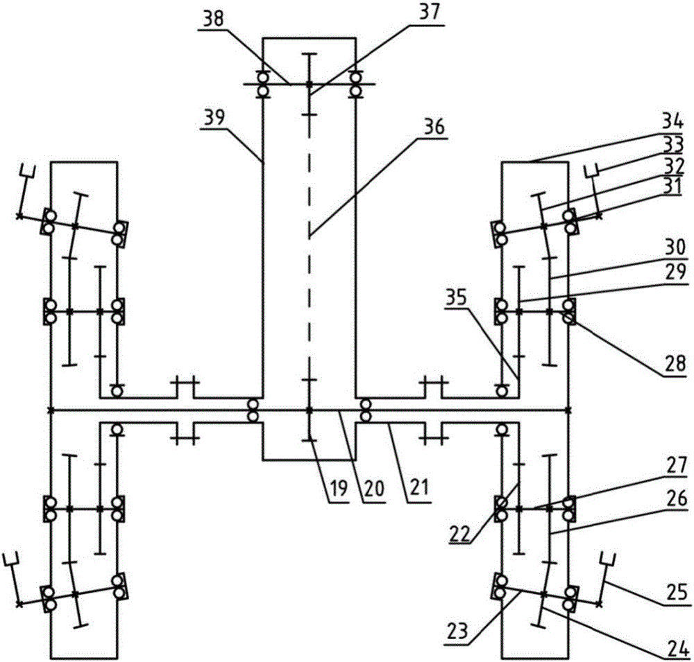 Coaxial double-bar ejection-type cylindrical gear-elliptical bevel gear planetary system wide-narrow row seedling slinging mechanism