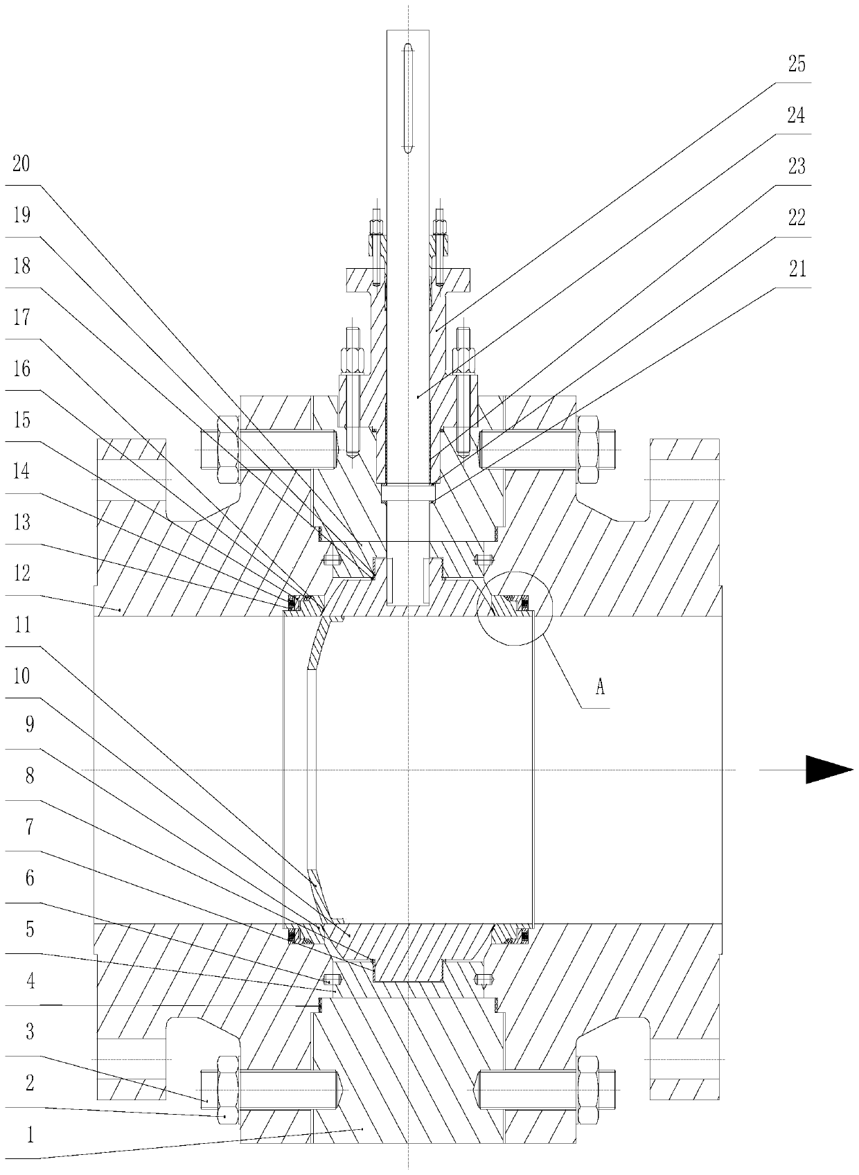 Double-valve-seat regulating ball valve