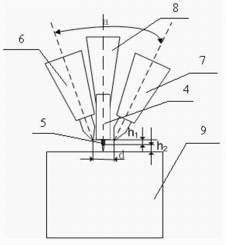 Fusing method of laser welding with filler wires using double TIG welding torches