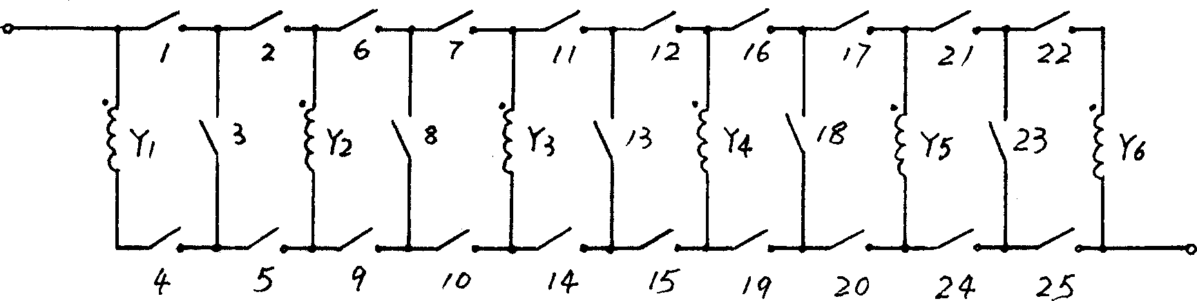 Point-divided full-voltage generation technology adapted to large range changes of rotating speed