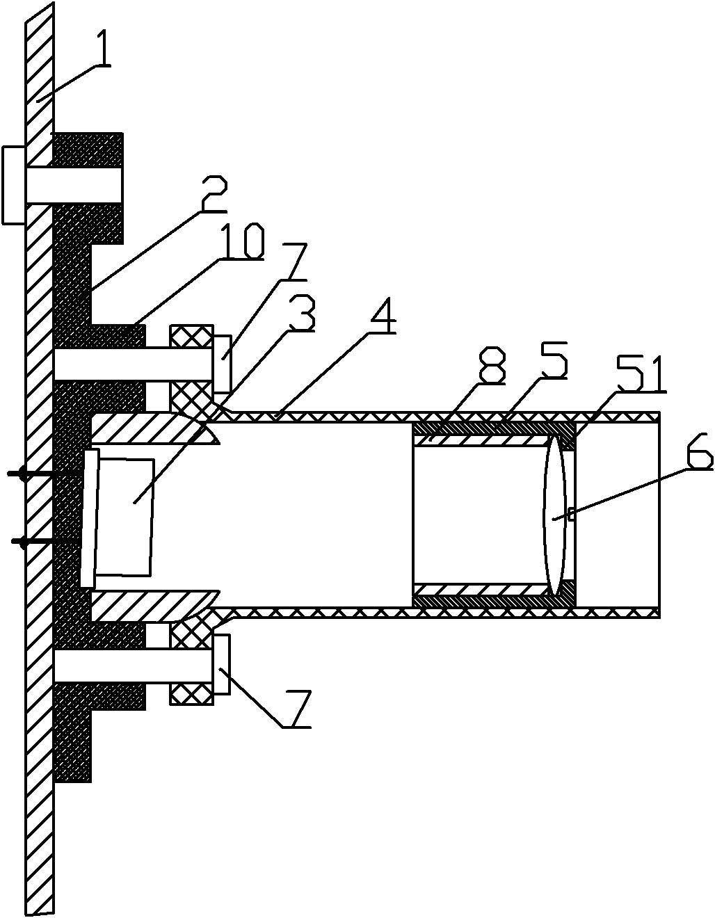 Three-dimensional adjustable laser transmitting device of anti-collision radar system