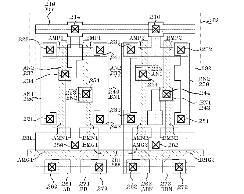 Single-event-proximity-effect-resistant static storage unit of physical space interleaving type