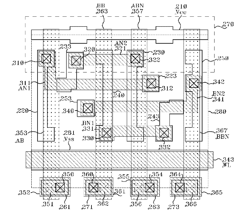 Single-event-proximity-effect-resistant static storage unit of physical space interleaving type