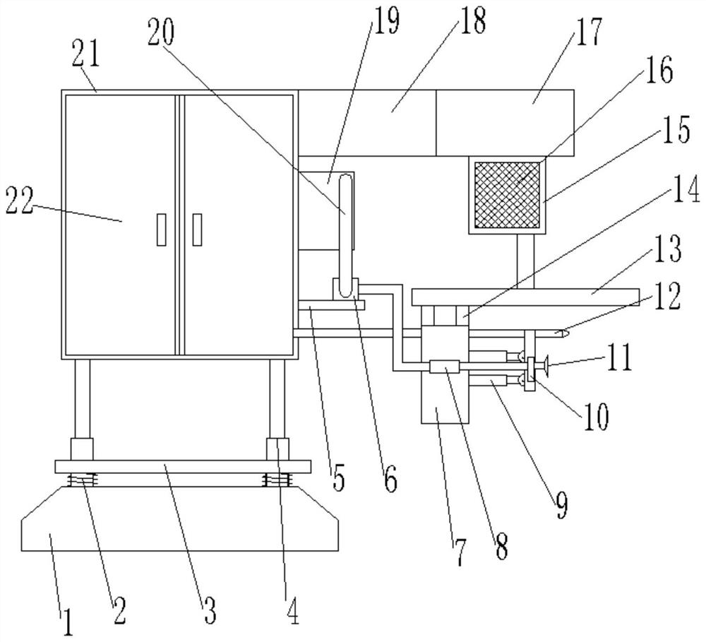 A welding device convenient for heat dissipation in the production of communication equipment