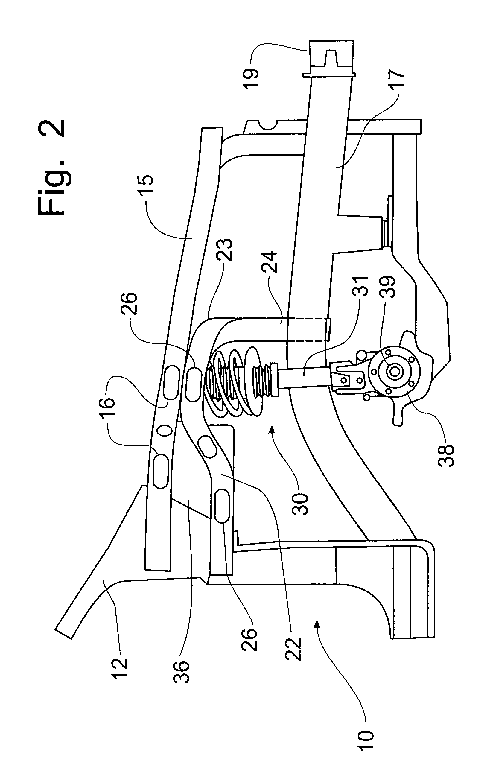 Tubular support for shock tower in automobiles