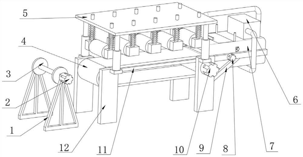 Uncoiling and leveling device of metal slitting machine