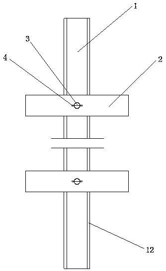 Measuring ruler for groove-shaped steel rail of tramcar