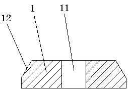 Measuring ruler for groove-shaped steel rail of tramcar