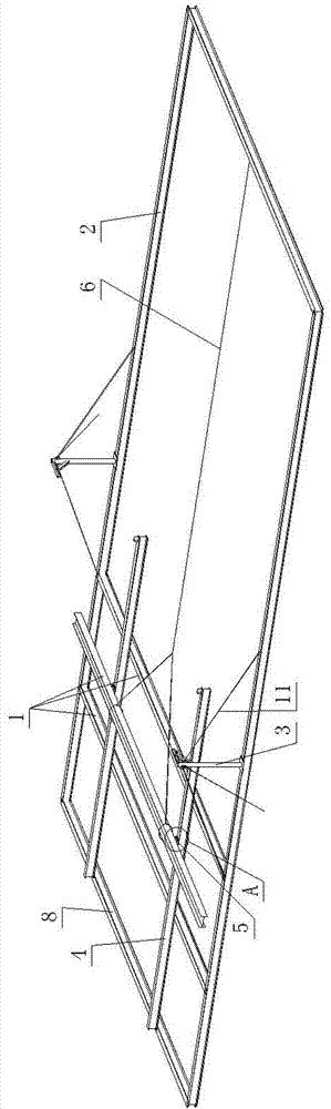 Construction method and device for installing connecting beams on frame-type steel structure