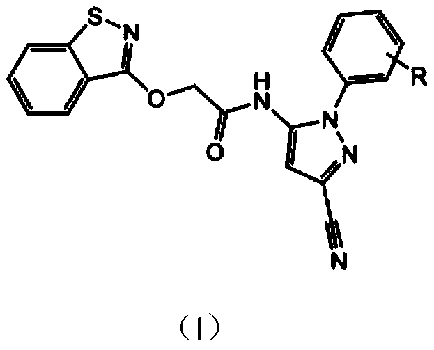 A compound with isothiazolinone and n-arylpyrazole structures and its preparation method and application