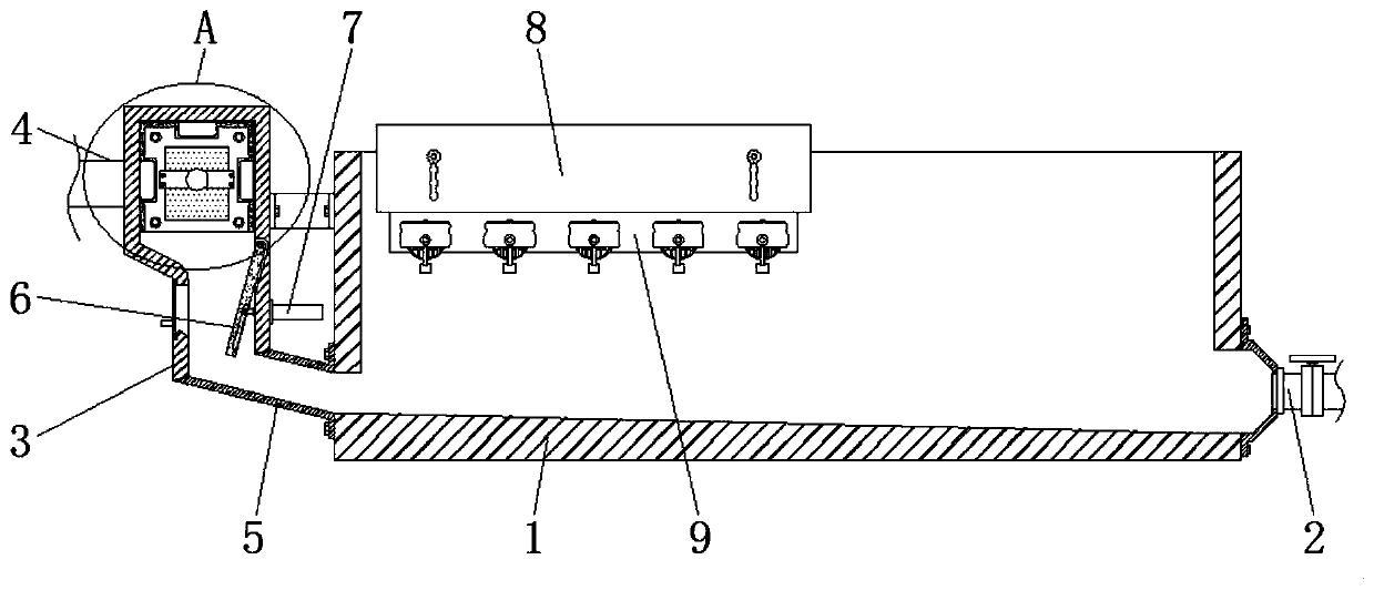 Sewage treatment pretreatment tank with aeration ball repeatedly moving along horizontal plane