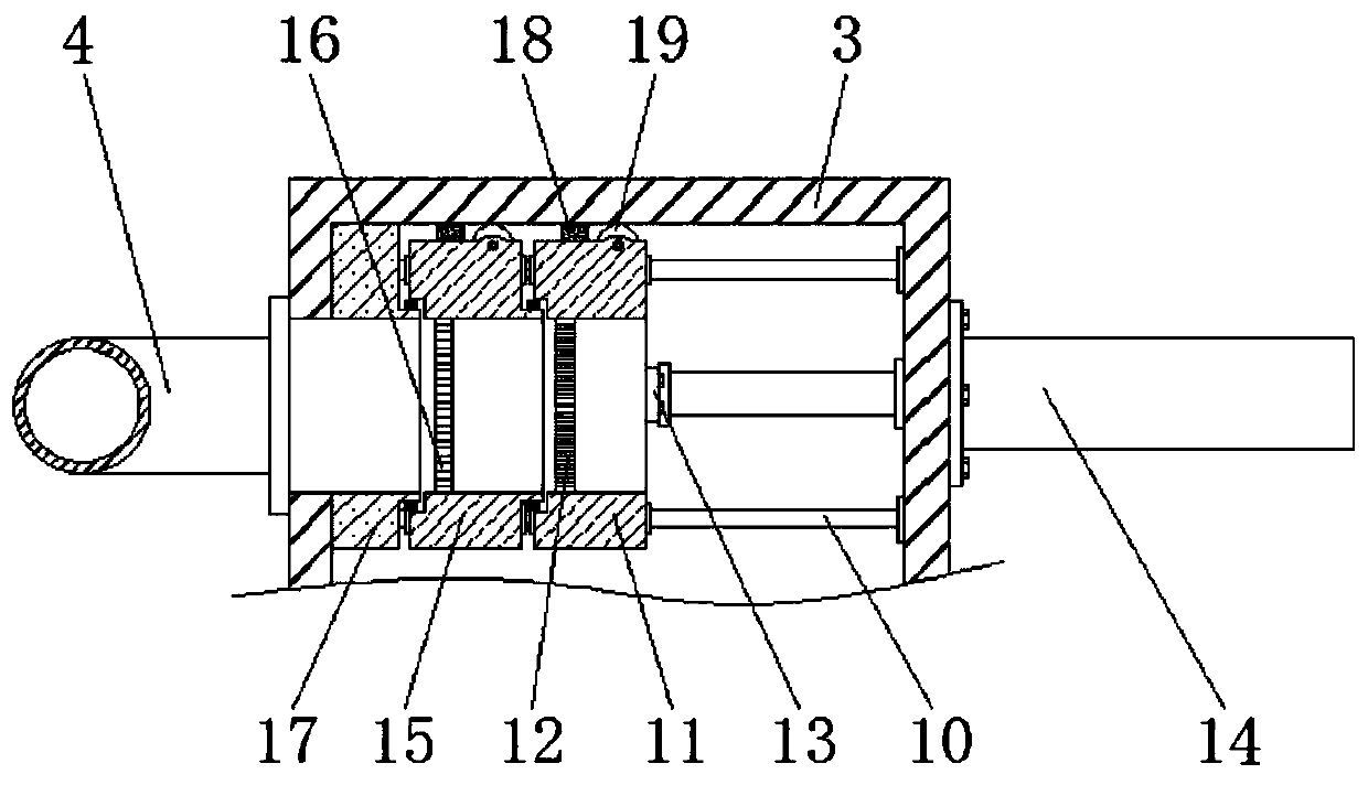 Sewage treatment pretreatment tank with aeration ball repeatedly moving along horizontal plane