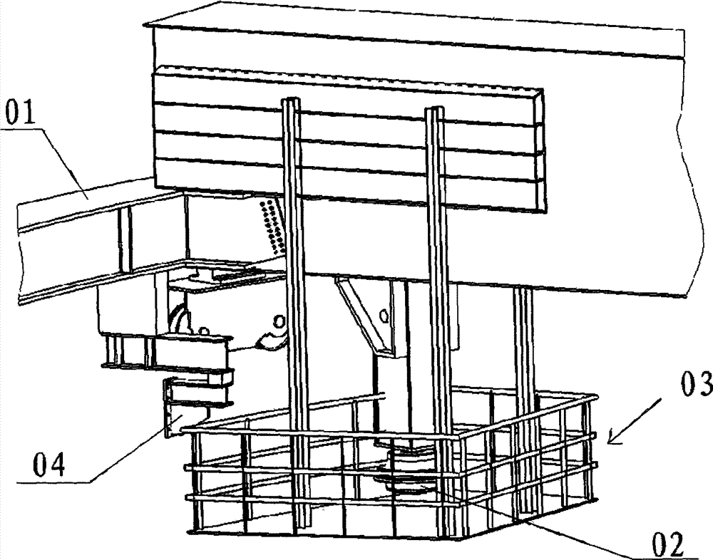 Method for mounting internal girder structure of nuclear island at nuclear power station