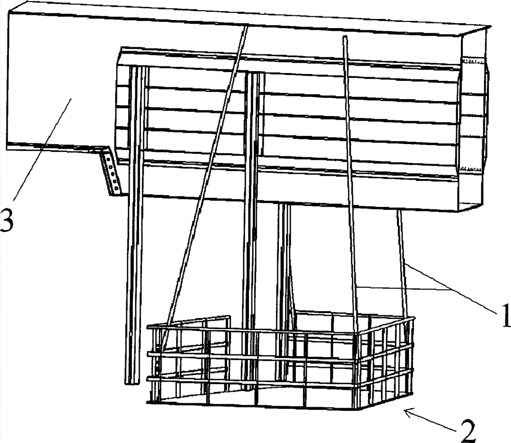 Method for mounting internal girder structure of nuclear island at nuclear power station