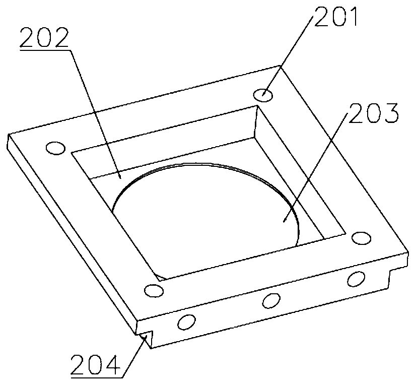 A sensing chip clamping and flow control device for a micrometer-scale working distance microscope objective lens