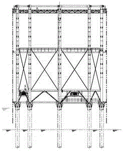 A method of pre-assembled on land and scattered on water for a large cylinder main grid of lattice-type steel sheet piles 1/4