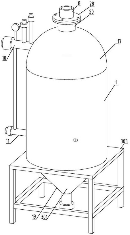 Furnace top gas micro powder recovery pretreatment and heat energy recovery device