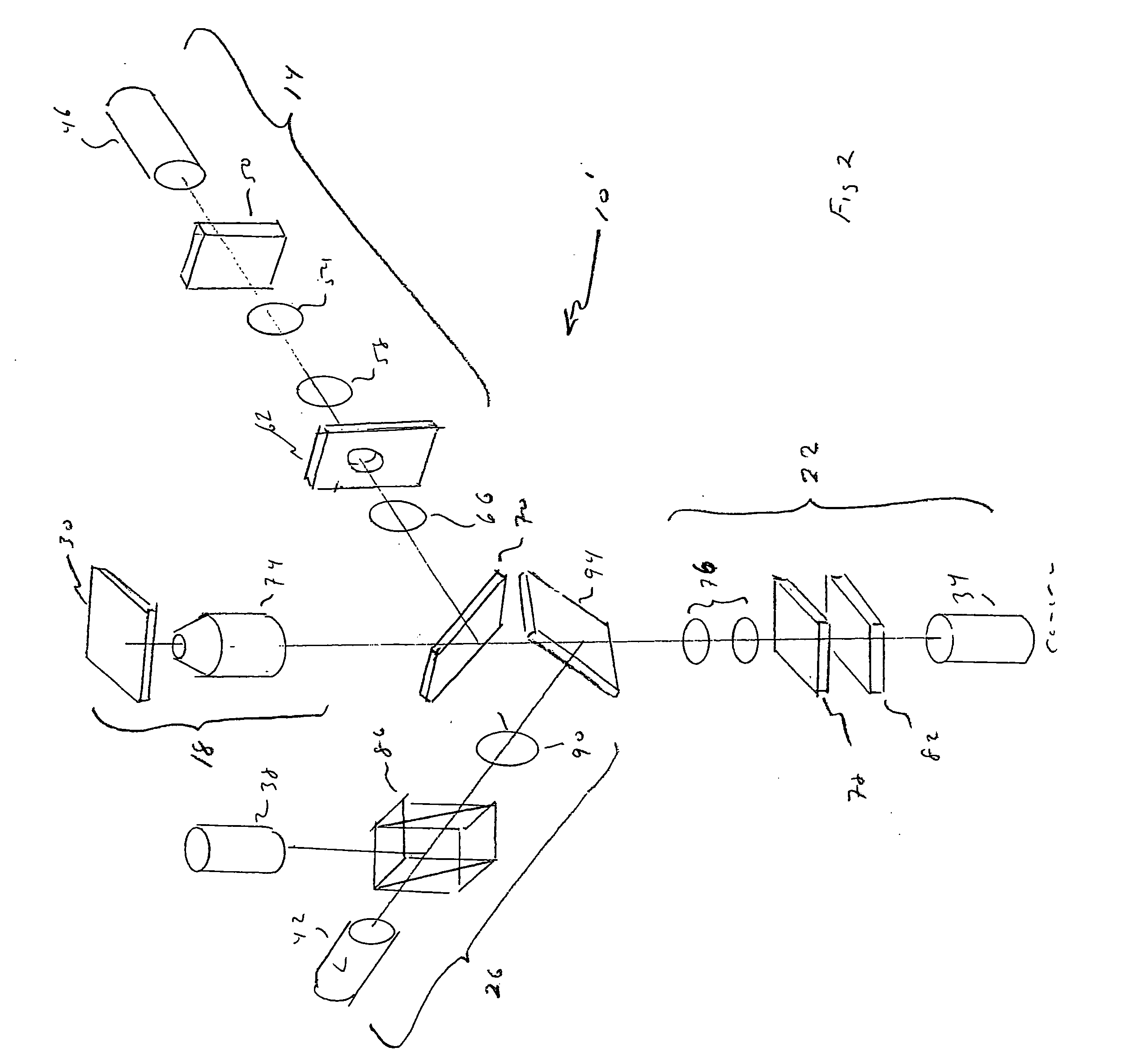 Optical train and method for TIRF single molecule detection and analysis