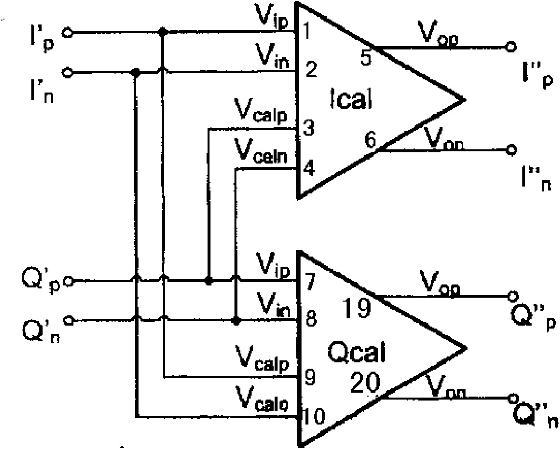 Mismatch calibrating device for I and Q channel signals of orthogonal down-conversion receiver