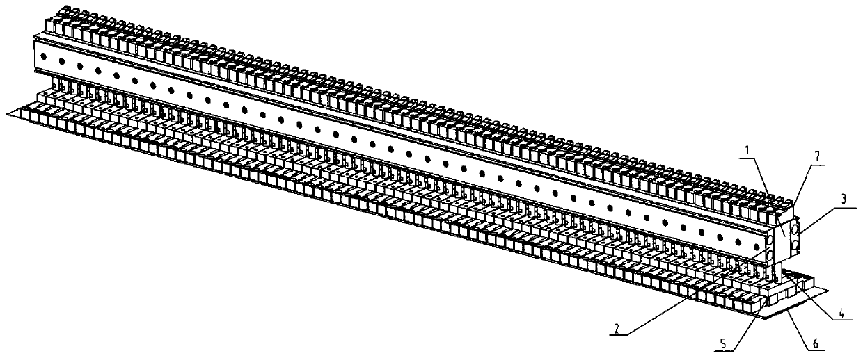 Differential pressure type profiling matrix cylinder group mechanism