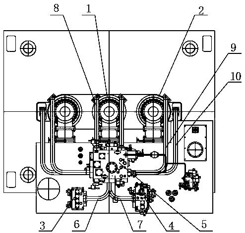 A hot stamping hydraulic press system