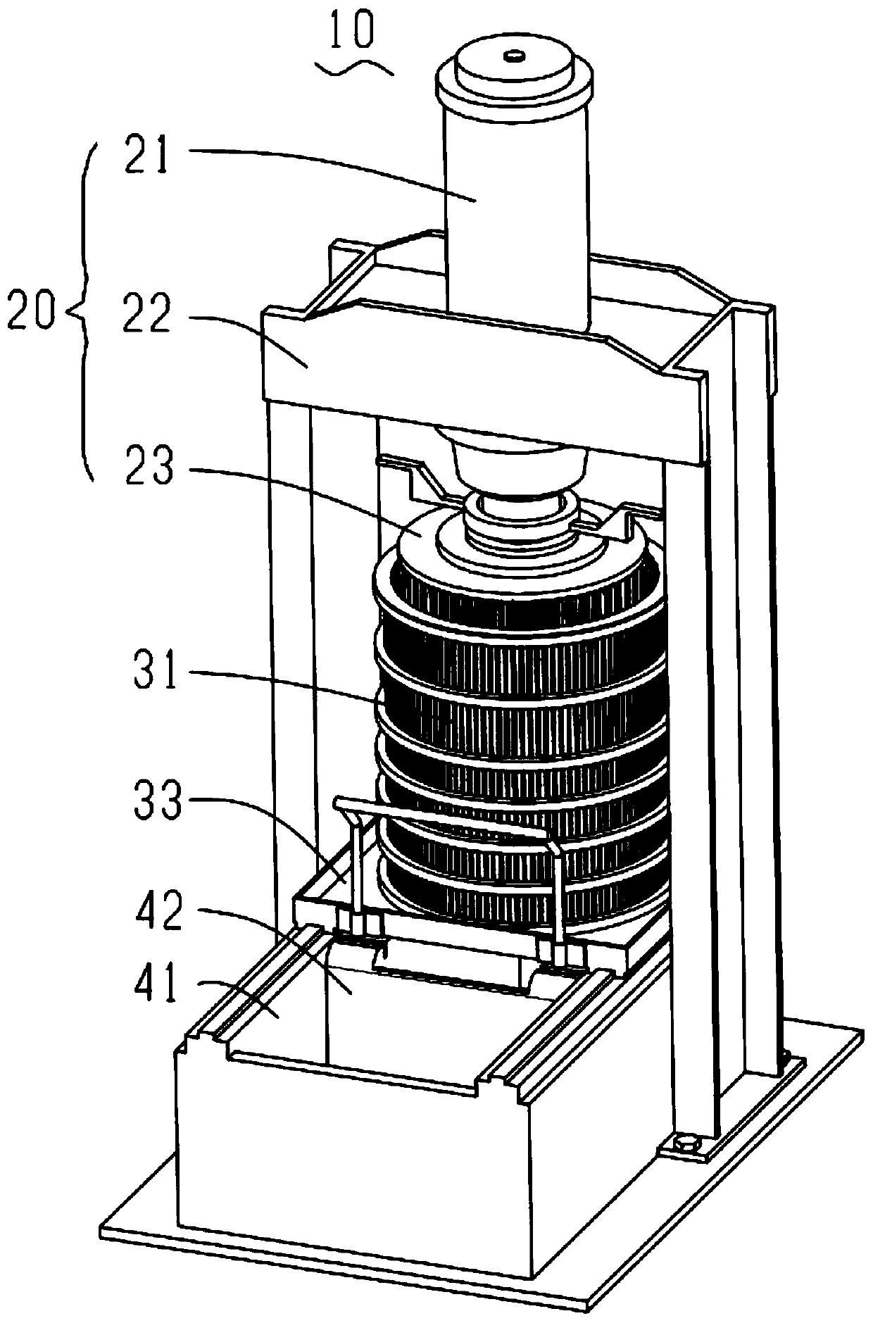 Non-continuous inlaid combination type animal grease squeezing device