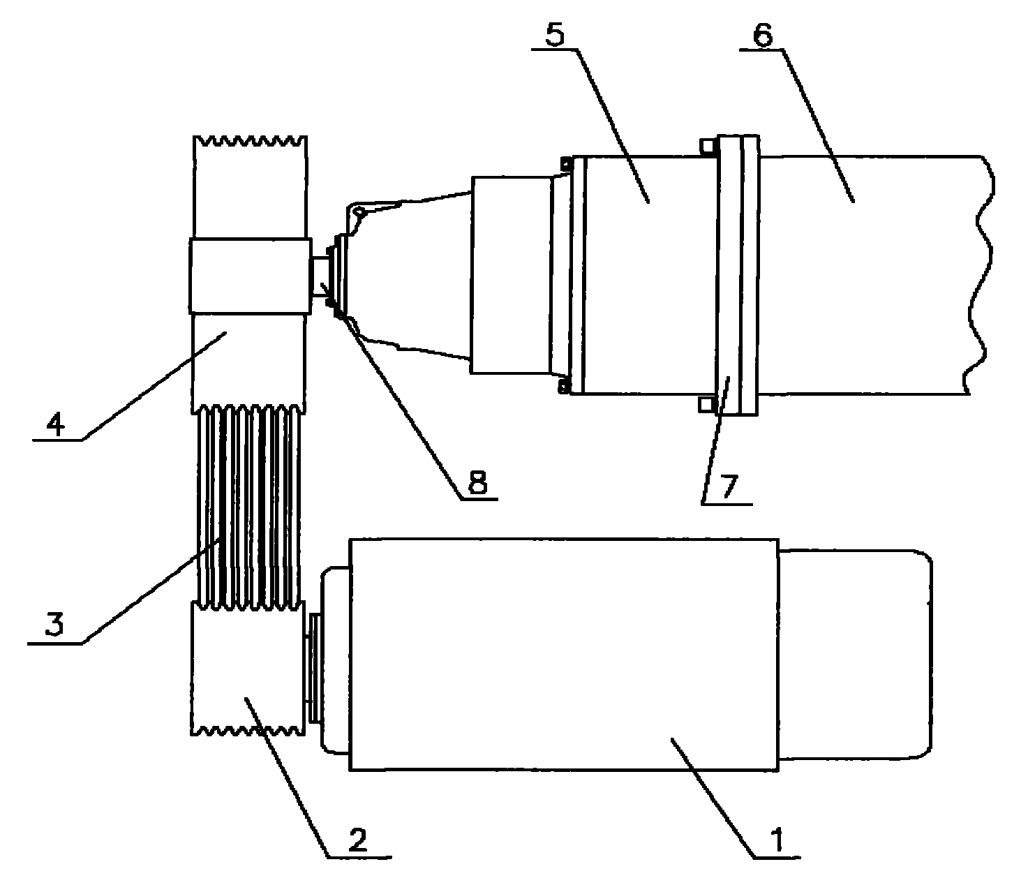 Lower-lever transmission device of double-lever vacuum extruder