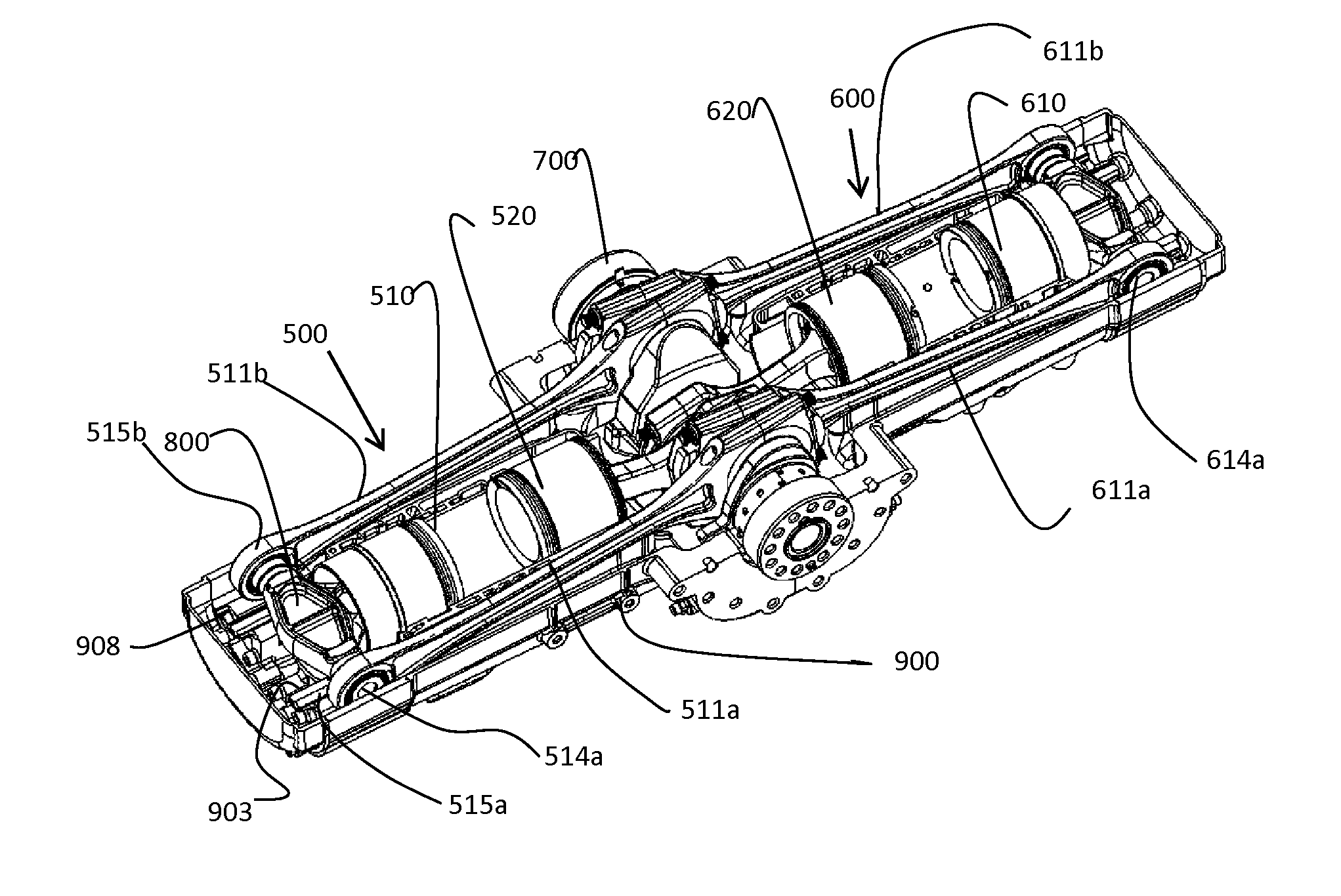 Guided bridge for a piston in an internal combustion engine