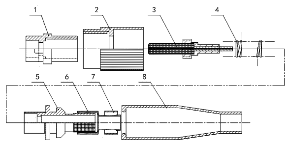 Rotary installation machine of movable optical-fiber connector