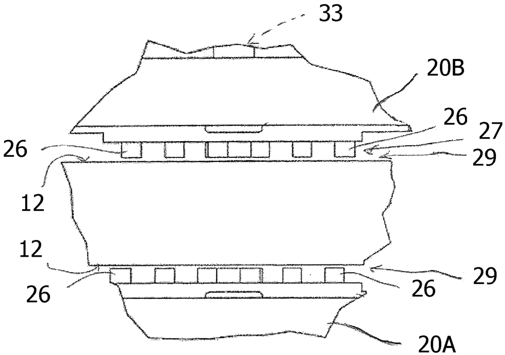 Calibration device and method for microwave analysis or measuring instruments