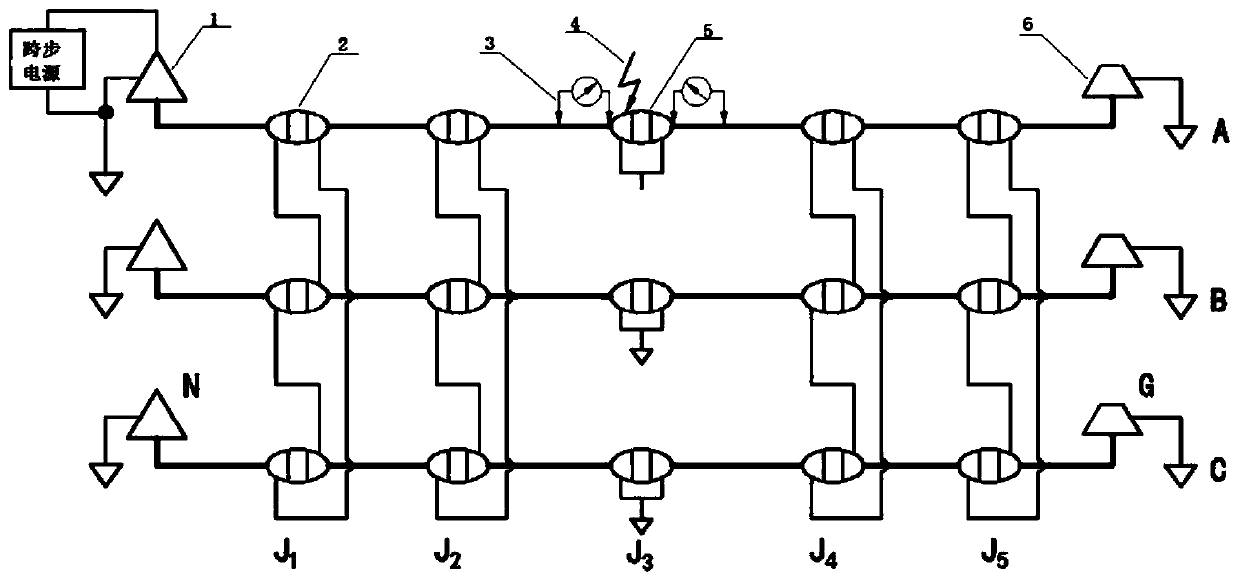 Rapid fixed-point method for metallic grounding fault of high-voltage cable joint