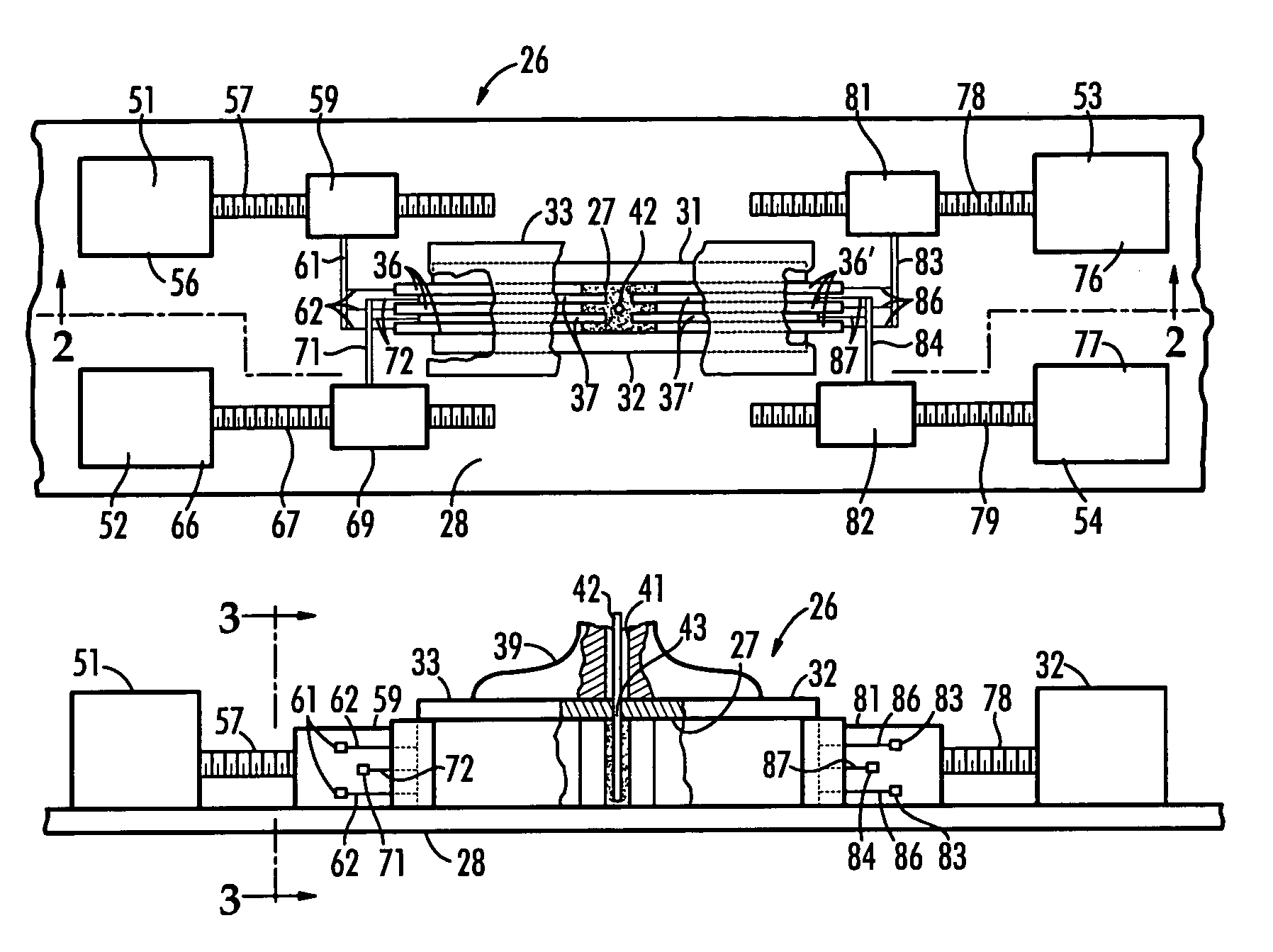 Powder compaction press for capacitor anodes