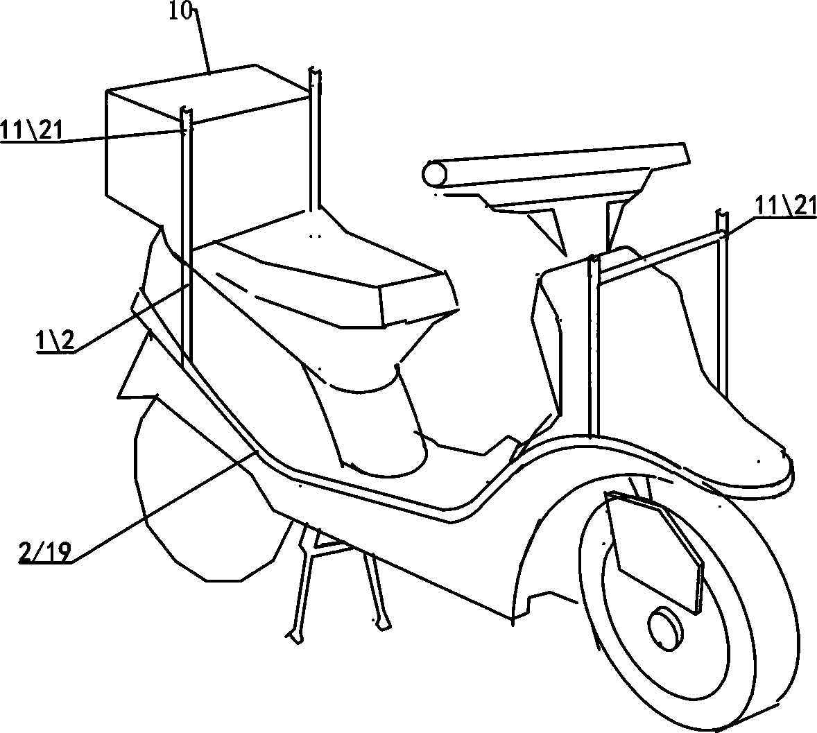 Electric vehicle folding rain and sun hood