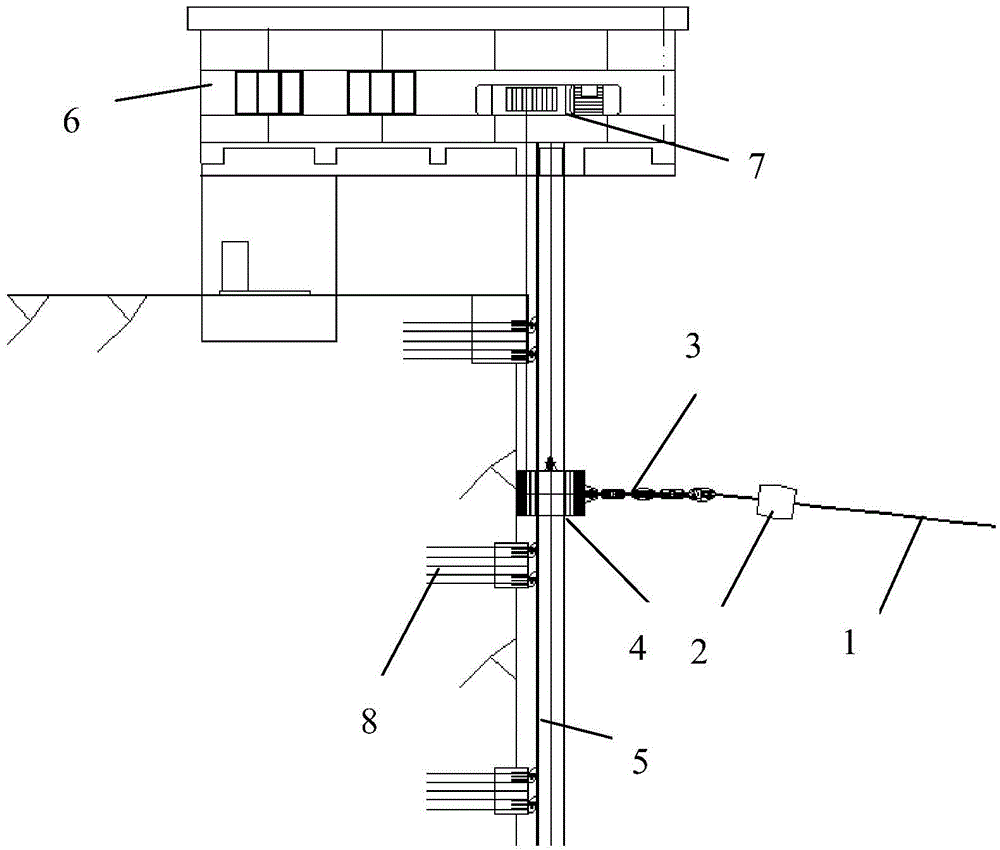 Ship blocking cable applicable to reservoir in north cold region